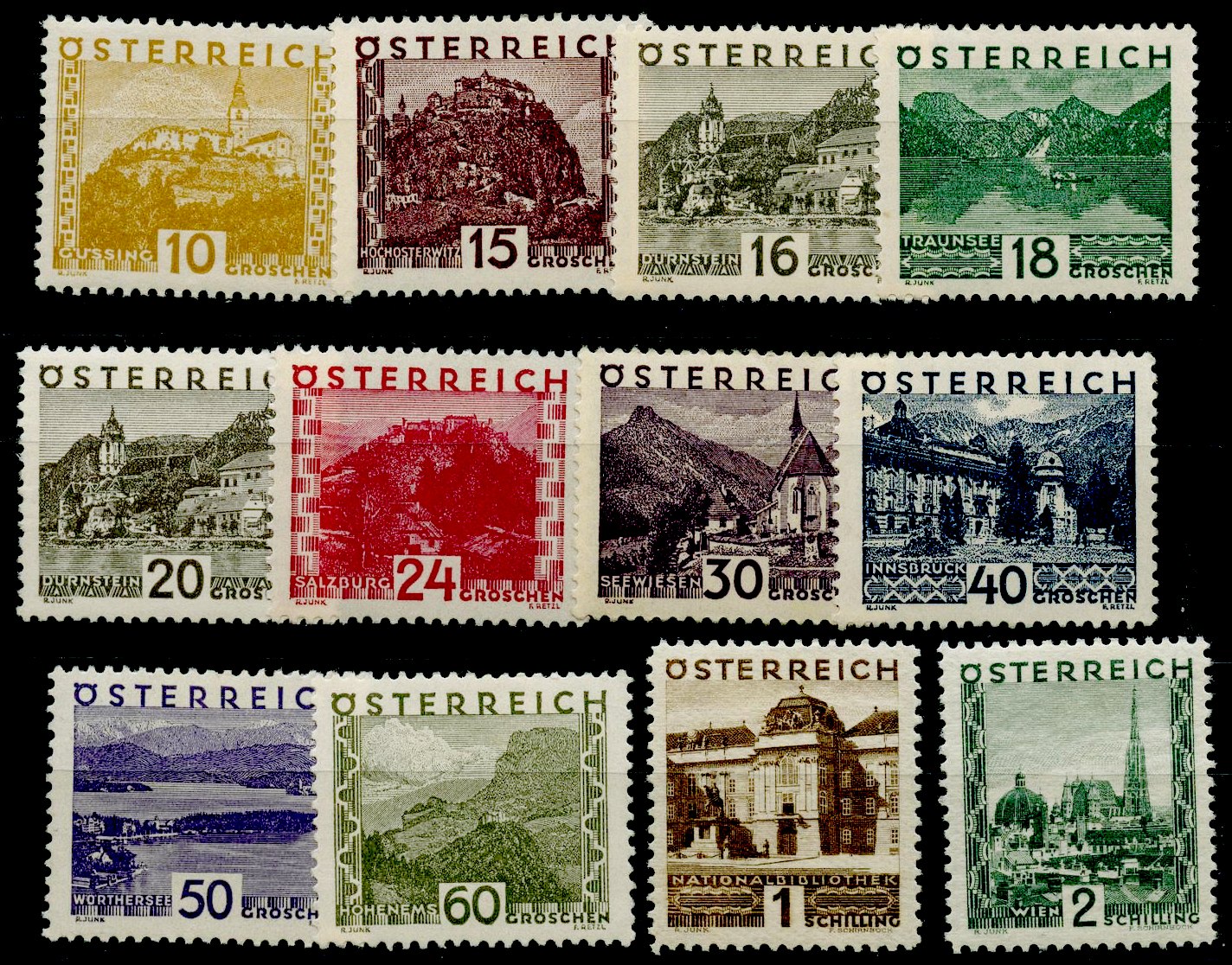 Austria Stamp Yvert 378/389