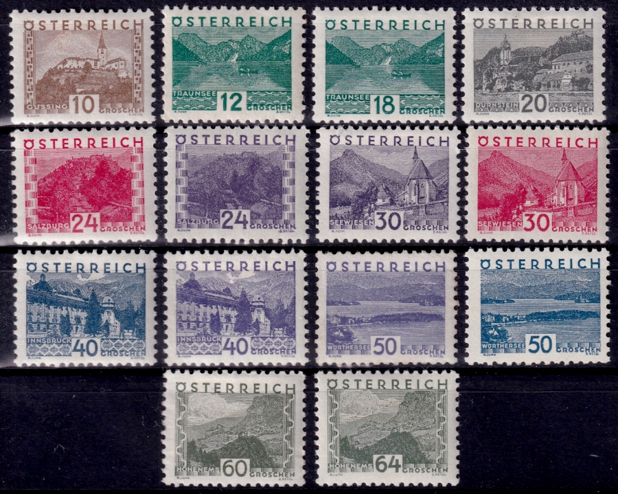 Austria Stamp Yvert 405/418