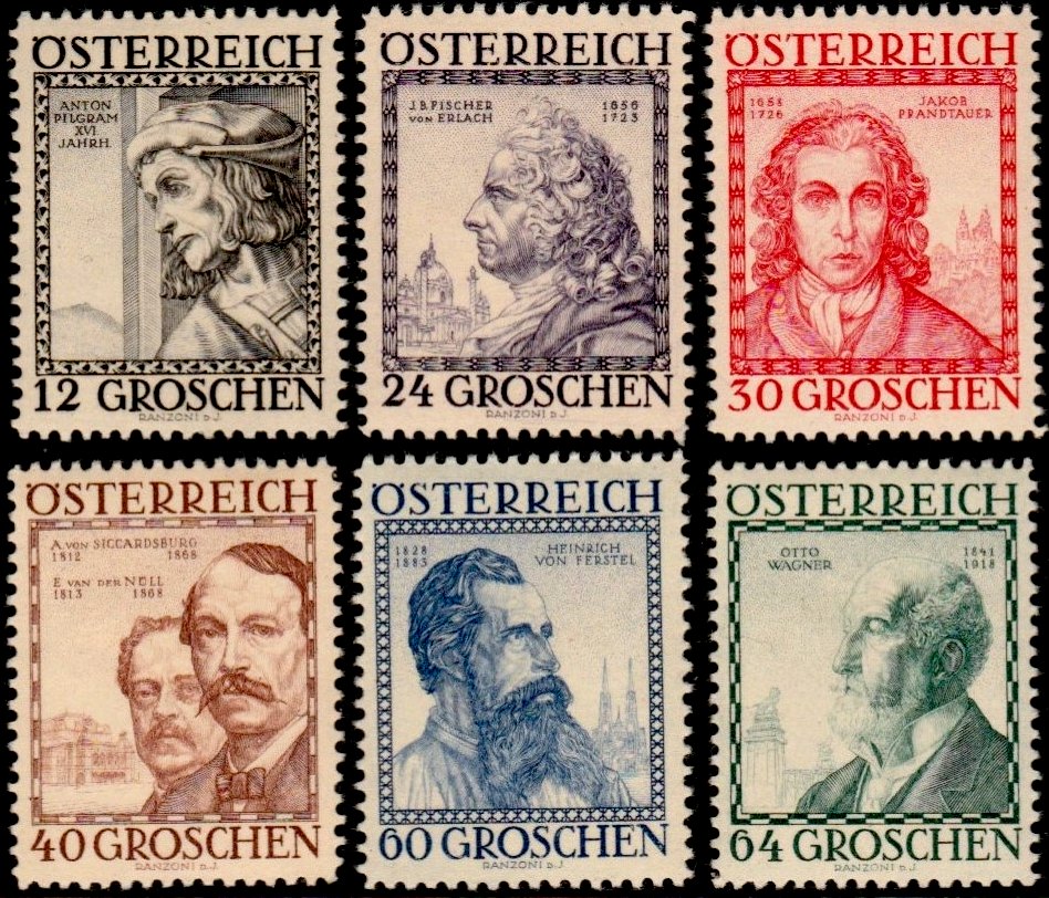 Briefmarke Osterreich Michel 591/596