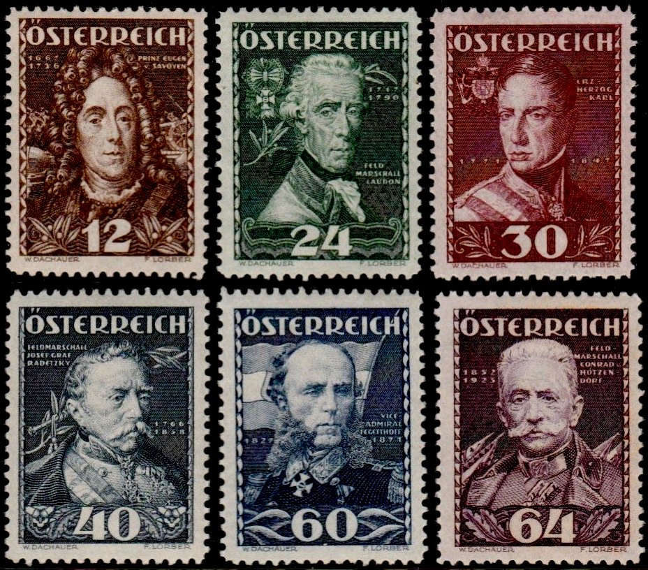 Briefmarke Osterreich Michel 617/622