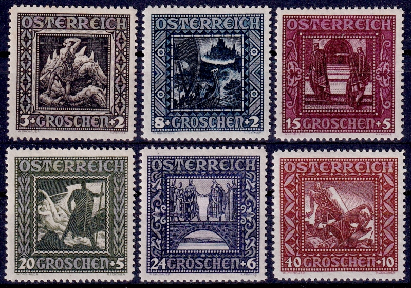 Austria Stamp Yvert 368/373