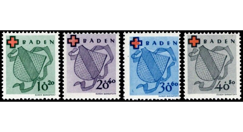 Briefmarke Franz. Zone - Baden Michel 42A/45A
