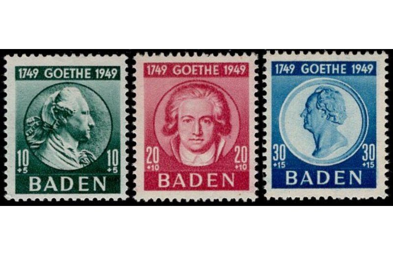 Briefmarke Franz. Zone - Baden Michel 47/49