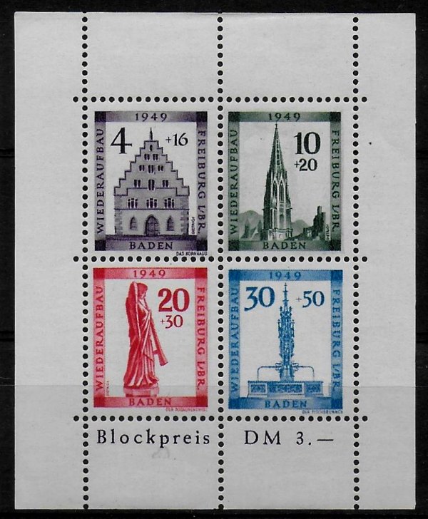 Briefmarke Franz. Zone - Baden Michel Block 1A