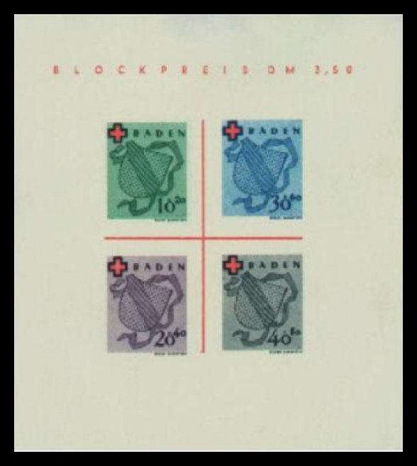 Briefmarke Franz. Zone - Baden Michel Block 2
