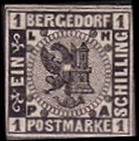 Briefmarke Altdeutschland - Bergedorf Michel 2