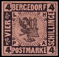 Briefmarke Altdeutschland - Bergedorf Michel 5