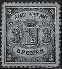 Briefmarke Altdeutschland - Bremen Michel 11