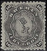 Briefmarke Altdeutschland - Bremen Michel 14