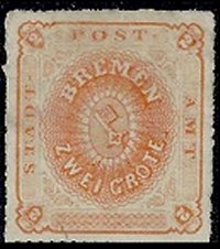 Briefmarke Altdeutschland - Bremen Michel 5 - zum Schließen ins Bild klicken