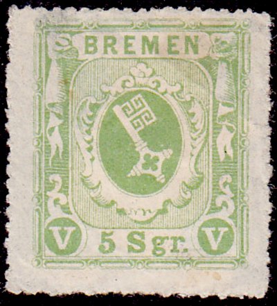 Briefmarke Altdeutschland - Bremen Michel 9