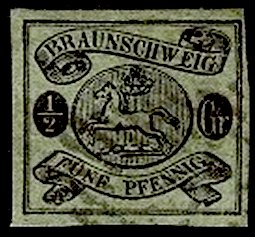 Briefmarke Altdeutschland - Braunschweig Michel 10