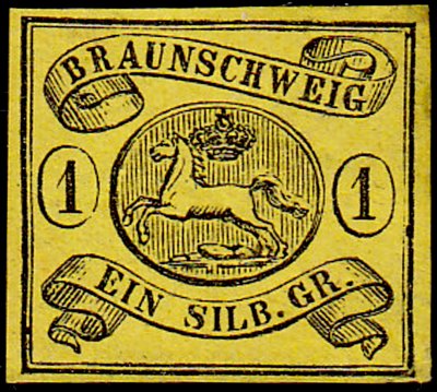 Briefmarke Altdeutschland - Braunschweig Michel 11