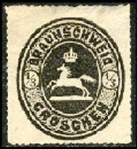 Briefmarke Altdeutschland - Braunschweig Michel 17