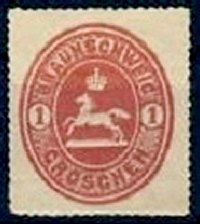 Briefmarke Altdeutschland - Braunschweig Michel 18