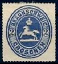 Briefmarke Altdeutschland - Braunschweig Michel 19