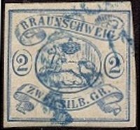 Briefmarke Altdeutschland - Braunschweig Michel 2