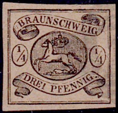 Briefmarke Altdeutschland - Braunschweig Michel 4
