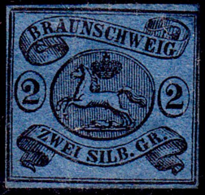 Briefmarke Altdeutschland - Braunschweig Michel 7