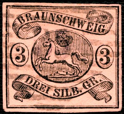 Briefmarke Altdeutschland - Braunschweig Michel 8