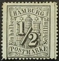 Briefmarke Altdeutschland - Hamburg Michel 10