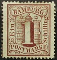 Briefmarke Altdeutschland - Hamburg Michel 11