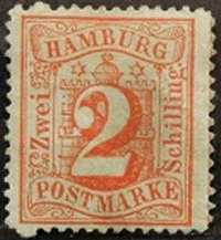 Briefmarke Altdeutschland - Hamburg Michel 13