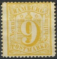 Briefmarke Altdeutschland - Hamburg Michel 18