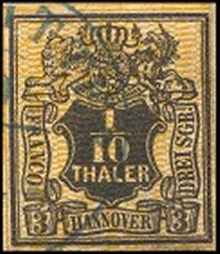 Briefmarke Altdeutschland - Hannover Michel 7