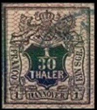 Briefmarke Altdeutschland - Hannover Michel 10