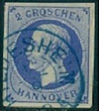 Briefmarke Altdeutschland - Hannover Michel 15 - zum Schließen ins Bild klicken