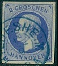 Briefmarke Altdeutschland - Hannover Michel 15
