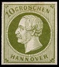 Briefmarke Altdeutschland - Hannover Michel 18