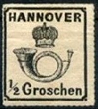 Briefmarke Altdeutschland - Hannover Michel 22