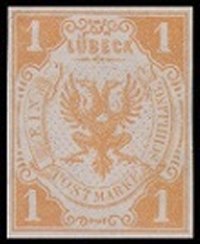 Briefmarke Altdeutschland - Lubeck Michel 2