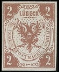 Briefmarke Altdeutschland - Lubeck Michel 3
