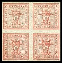 Briefmarke Altdeutschland - Mecklenburg-Schwerin Michel 1 - zum Schließen ins Bild klicken