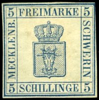 Briefmarke Altdeutschland - Mecklenburg-Schwerin Michel 3