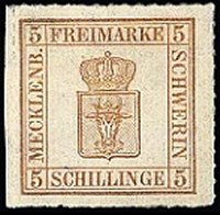 Briefmarke Altdeutschland - Mecklenburg-Schwerin Michel 8