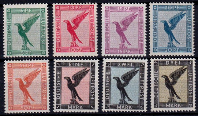 Briefmarke Deutsches Reich Michel 378/384