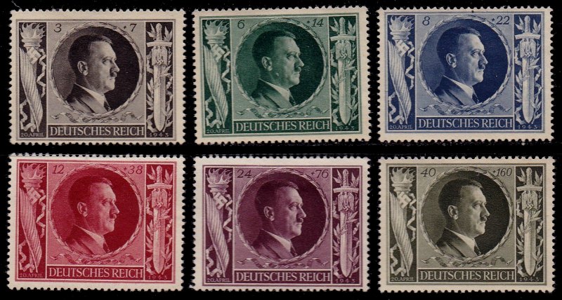 Briefmarke Deutsches Reich Michel 844/849