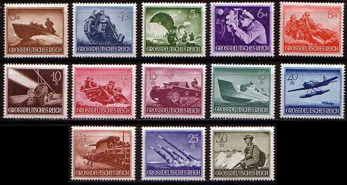 Briefmarke Deutsches Reich Michel 873/885