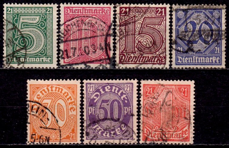 Briefmarke Michel Dienstmarke 16/22