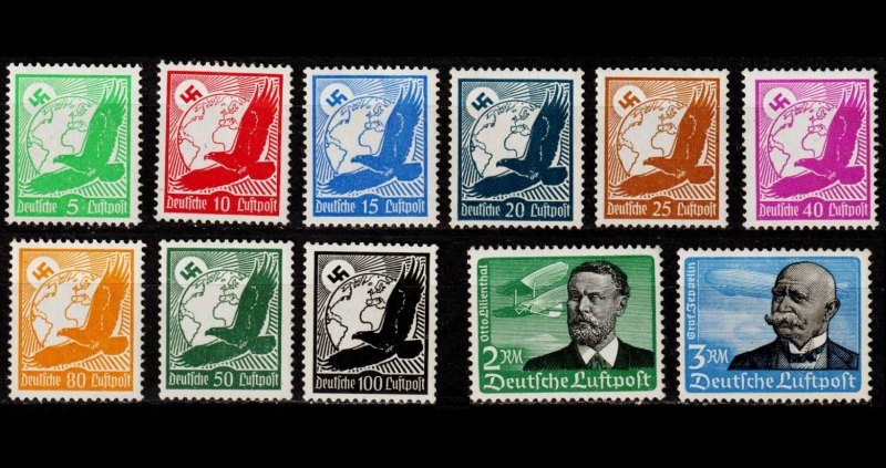 Briefmarke Deutsches Reich Michel 529/539