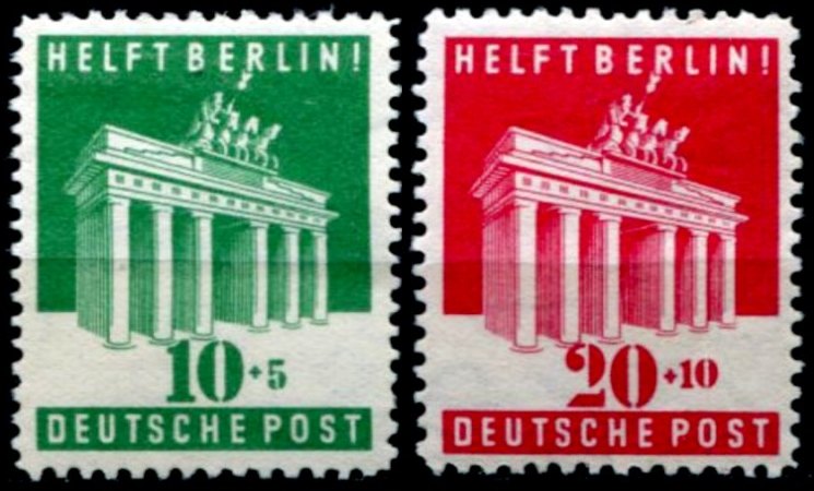 Briefmarke Bizone Michel 101/102