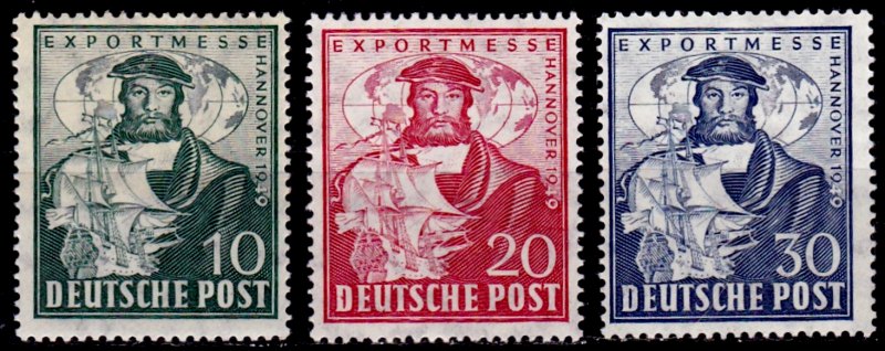 Briefmarke Bizone Michel 103/105