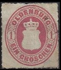 Briefmarke Altdeutschland - Oldenburg Michel 17