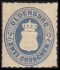 Briefmarke Altdeutschland - Oldenburg Michel 18