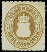 Briefmarke Altdeutschland - Oldenburg Michel 19
