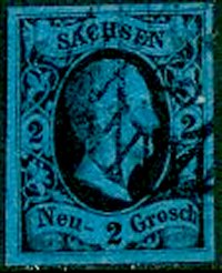 Briefmarke Altdeutschland - Sachsen Michel 5